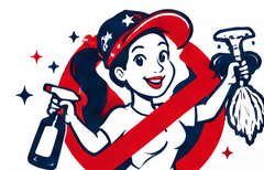 Nancy’s Dust Busters feminine cleaning mascot