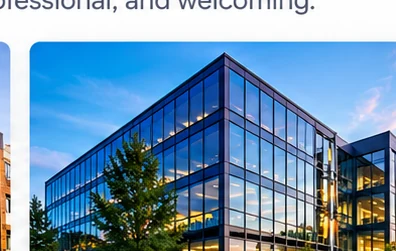 Modern glass office building